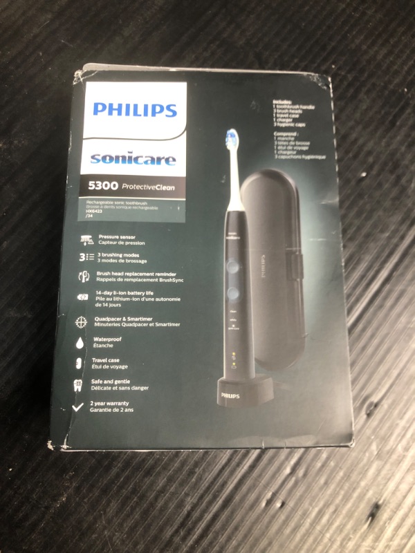 Photo 3 of ***FACTORY SEALED*** Philips Sonicare Hx6423/34 ProtectiveClean 5300 Rechargeable Electric Toothbrush, Black