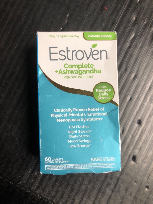 Photo 2 of *** NON-REFUNDABLE *** Estroven Complete + Ashwagandha Multi-Symptom Menopause Supplement for Women - 60 Ct. - Clinically Proven Ingredients Provide Menopause Relief & Night Sweats + Hot Flash Relief* - Drug-Free & Non-GMO