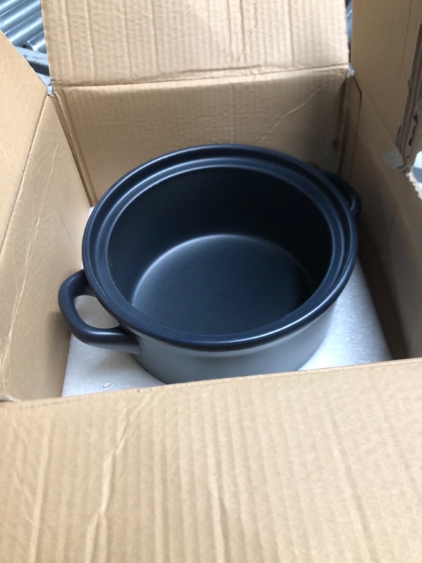 Photo 1 of ***MISSING LID
LE TAUCI 3 Quart Dutch Oven Pot with Lid, for No Knead Bread Baking, Sourdough Loaf, Non-Coated & Non-Toxic Ceramic Small Bread Oven Pan, Use as Non-Stick Soup & Stew Pot, Midnight Blue