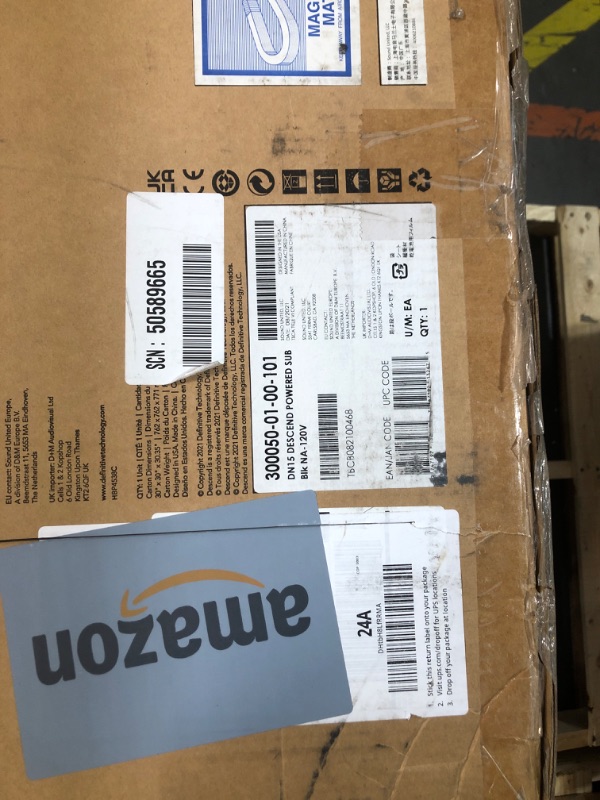 Photo 4 of ***TRUCK/TRAILER PICKUP ONLY - SEE COMMENTS***
READ NOTES BEFORE BIDDING*OPENBOX, UNTESTED*Definitive Technology Descend DN15 15" Subwoofer - New 3XR Architecture and Intelligent Phase Control, 1500W Peak Class H Amplifier & (2) Pressure-Coupled 15" Bass 