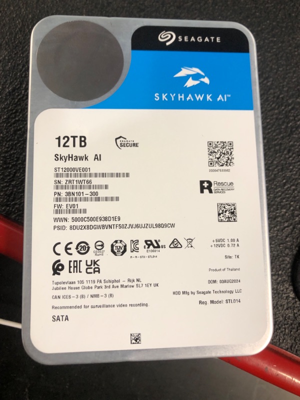 Photo 1 of *USED*READ NOTES BEFORE BIDDING*OPENBOX, UNTESTED*SKYHAWK AI SEAGATE 12 TB