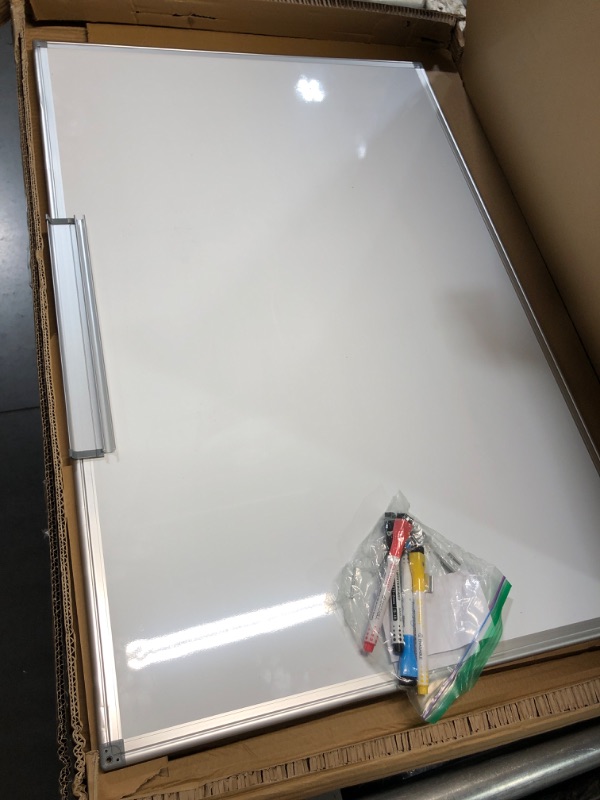 Photo 2 of (READ FULL POST) MaxGear Large White Board with Stands, 36" x 24" Big Double Sided Easel Dry Erase Board for School and Classroom, Home & Office Stand Flip Chart, Height Adjustable & 360 Degree Rotating Whiteboard