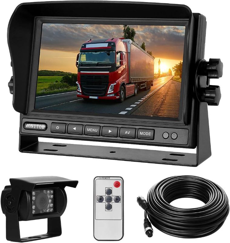 Photo 1 of *** STOCK PHOTO FOR REFERTENCE ONLY***
Backup Camera system Kit 7" LCD Reversing Monitor +Rear View Back Up Camera with 170 ° Wide Angle, Waterproof IP68, 18 Infrared Night Vision for