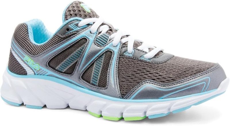 Photo 1 of *** STOCK PHOTO FOR REFERTENCE ONLY***Fila Women's Threshold 5 Running Sneakers, Silver Mesh, Man-Made, EVA, Rubber US 6.5