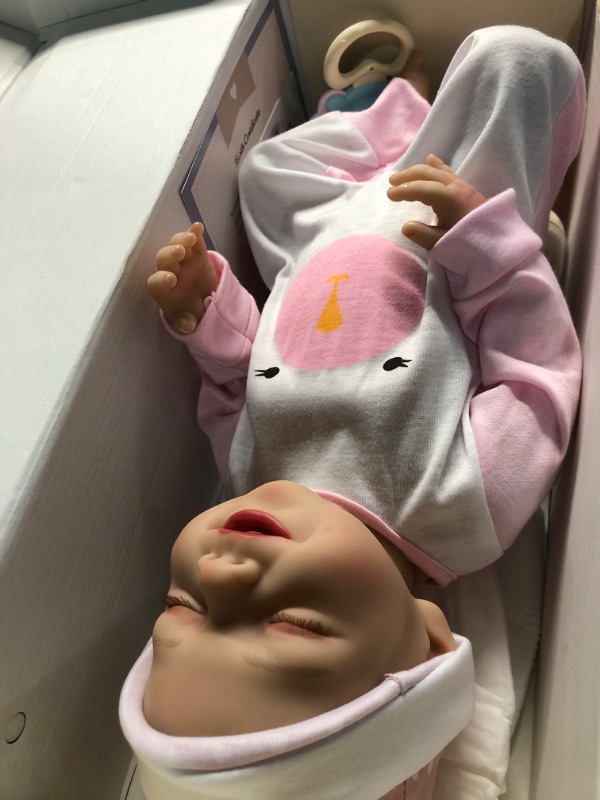 Photo 3 of ***STOCK PHOTO REFERENCE ONLY***
BABESIDE Lifelike Reborn Baby Dolls - 20-Inch Sweet Smile Real Life Realistic-Newborn Full Body Vinyl Sleeping Baby Girl with Toy Accessories Gift Set for Kids Age 3+