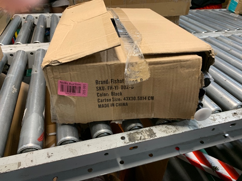 Photo 1 of (partial set) Fishat Black Simple Standard 2 Double Rod Clothing Metal Garment Rack for Hanging Clothes, Rolling Clothes Organizer with Mobile Lockable Wheels