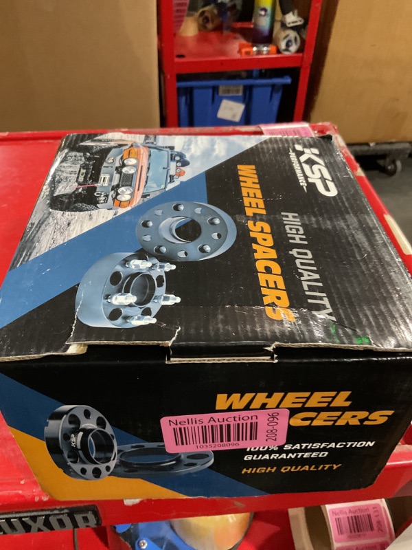 Photo 2 of (MISSING ONE SET/ ONLY 1 SET) KSP 6X5.5 Wheel Spacers Fit for Tacoma 4runner, 1.5 inches Forged Hub Centric Adapters Kits with Extended Open Lug Nuts fit 6 Lug Wheels without Locking hub, Package of 4 (Black 6061 T6 Aluminum)