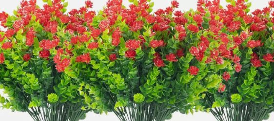 Photo 1 of (READ FULL POST) MOULYAN ARTIFICAL FLOWERS FOR OUTDOORS, UV RESISTANT FAKE FLOWERS FAUX FLANTS FOR HANGING GARDEN PORCH