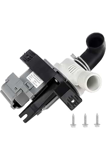 Photo 1 of [2024 UPGRADED] W10536347 W10155921 W10049390 Washer Drain Pump with 3 Mounting Screws - Fit for Whirlpool Kenmore Maytag washer - Replace W10217134 W10281682 AP5650269 by Beaquicy