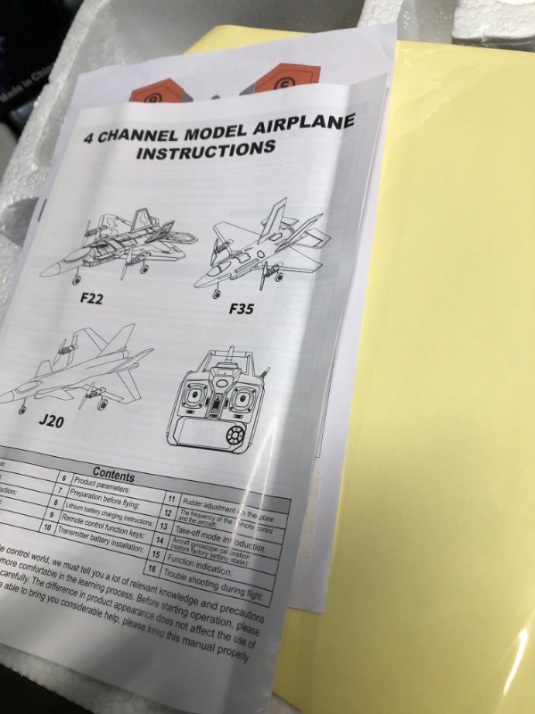 Photo 4 of *** missing batteries*** missing propellers**
Leopmase RC Plane 4 Channel Remote Control Airplane - F-22 RC Airplane for Beginners Adult with Xpilot Stabilization System & Aerobatic, Two Batteries