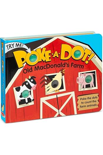 Photo 1 of   Melissa & Doug Children's Book - Poke-a-Dot: Old MacDonald’s Farm (Board Book with Buttons to Pop) - FSC Certified
