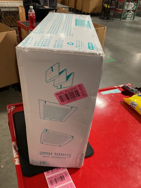 Photo 1 of Infantino Foldable Soft Foam Mat, Extra Large Double-Sided Cushioned Portable Play Mat with Fold-Up Sides, Non Slip Crawling & Playing for Infants and Toddlers, Rainbows