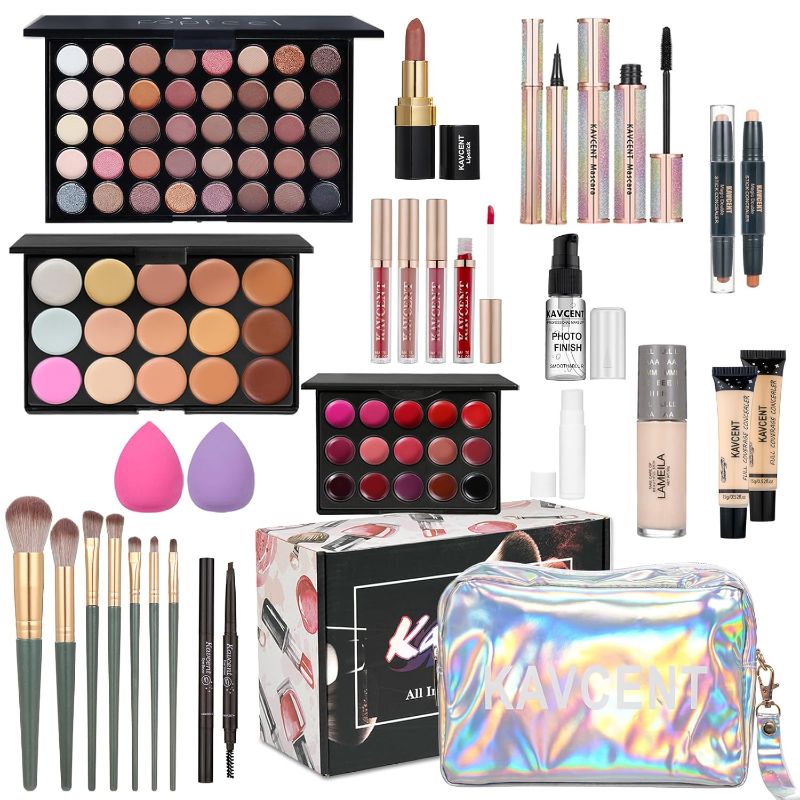 Photo 1 of ***FACTORY SEALED***
Makeup Kit for Women Full Kit Teens Makeup Set Eyeshadow Palette, Lip Gloss, Lipstick, Makeup Brush, Foundation, Concealer Mascara Powder Puff Makeup Bag Makeup Set for Women Girls Teens Gift