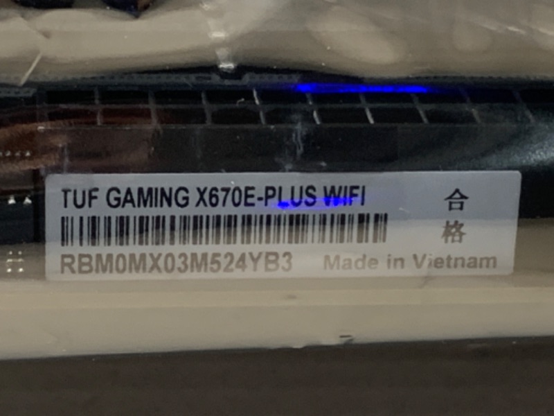 Photo 3 of ***SEE NOTES*** ASUS TUF Gaming X670E-PLUS WiFi AMD X670 AM5 Ryzen™ Desktop 9000 8000 & 7000 ATX Motherboard 14+2 Power Stages, PCIe® 5.0, DDR5, 4X M.2 Slots, USB 3.2 Gen 2x2 Type-C®, USB4® Support, WiFi 6E, 2.5Gb