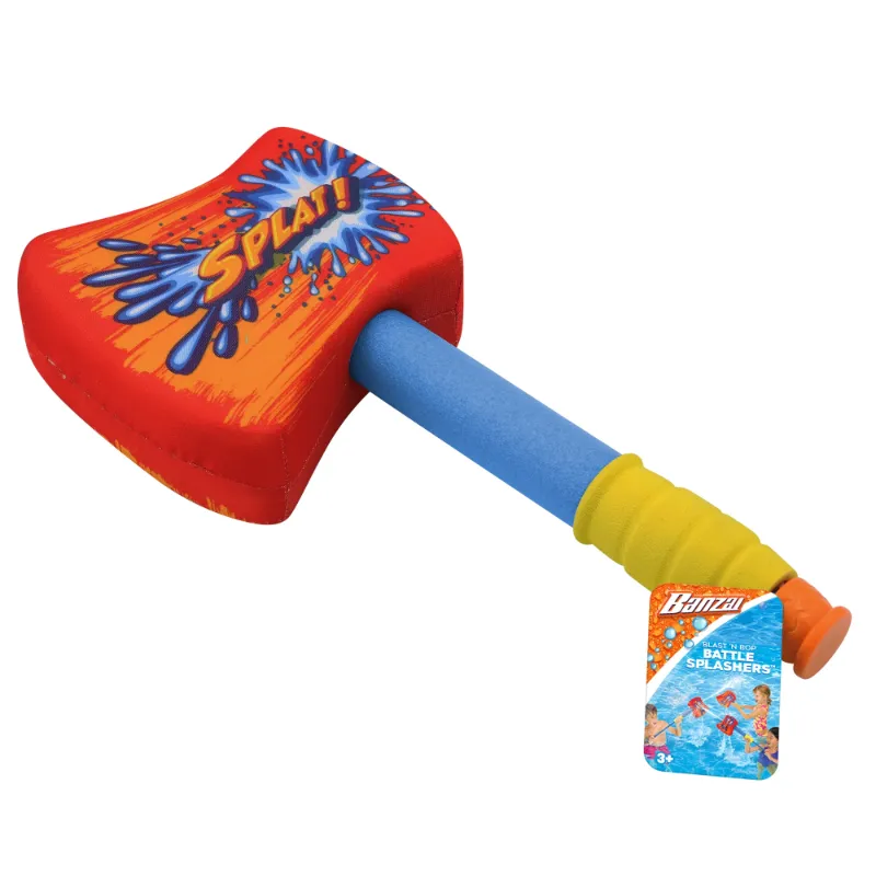 Photo 3 of ***3 PACK** **ASSORTED COLORS / DESIGNS / CONDITIONS***
Banzai 2-in-1 Water Blaster & Foam Sword, Axe, or Hammer for Kids Toddlers Girls Boys Agest 3+