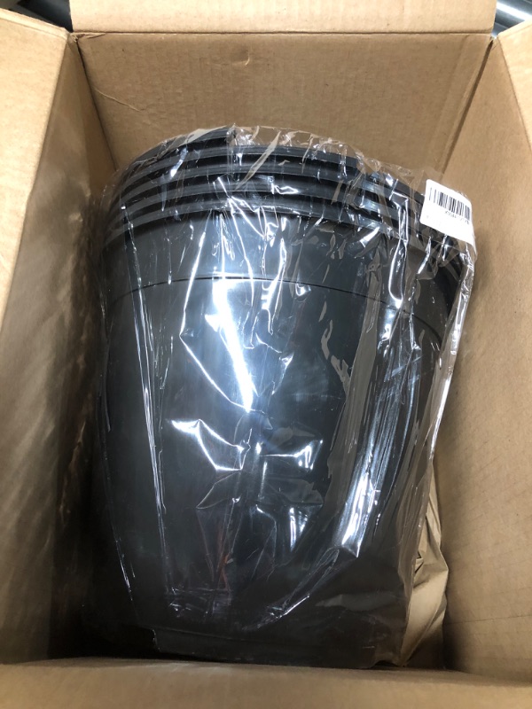 Photo 2 of ***FACTORY SEALED*** OUPSAUI 1/2/3/5 Gallon Pots for Plants, 6.7/9.5/10.6/11.8 Inch Plant Pots with Drainage Holes, Sturdy Plastic Large Nursery Pots, 3 Gallon Nursery Pots for Seedlings, Succulents, Cuttings