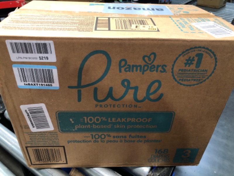 Photo 2 of ***FACTORY SEALED*** Pampers Pure Protection Diapers - Size 4, One Month Supply (150 Count), Hypoallergenic Premium Disposable Baby Diapers