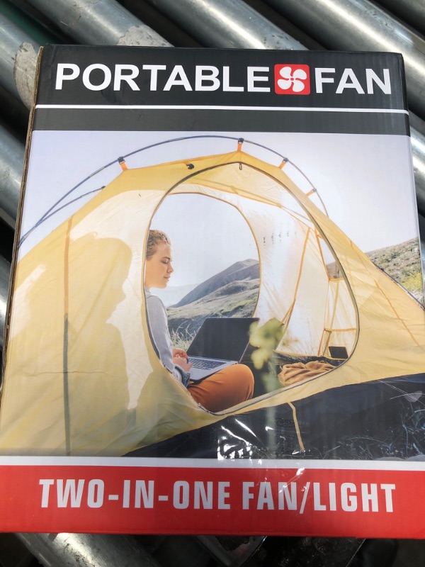 Photo 4 of (READ FULL POST) Camping Fan with LED Lantern, 10400 mAh 9 Inch Rechargeable Battery Powered Fan with 270°Head Rotation, Stepless Speed and Quiet Battery Operated Tent Fan for Picnic, Barbecue, Fishing, Travel, Home