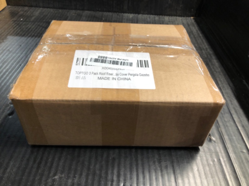 Photo 1 of TOPTGO 3 Pack Roof Riser Brackets Kit,Patio Roof Riser,Pergola Roof Riser Beam Brackets,Adjustable Heavy Duty Pergola Roof Brackets for Wood Patio Cover Pergola Gazebo