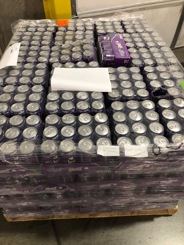 Photo 3 of (PALLET PICKUP ONLY  EXP: 12/20/2025 *** NON-REFUNDABLE***) GHOST Energy Drink - 12-Pack, Welch's Grape, 16oz Cans - Energy & Focus & No Artificial Colors - 200mg of Natural Caffeine, L-Carnitine & Taurine - Gluten-Free & Vegan