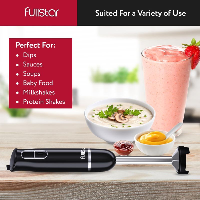 Photo 3 of (READ FULL POST) Fullstar Immersion Blender Handheld - 300W Hand Blender Stick with Pan Protector, 2-Speed Emulsion Hand Blenders Immersion, Hand Mixer Electric Handheld, Stick Blender, Hand Blenders for Kitchen