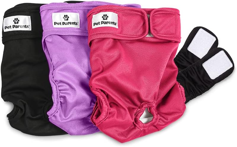 Photo 1 of ***LARGE***
Pet Parents Premium Washable Dog Diapers & Extendrs, (3pack) of Female Dog Diapers, Color: Princess, Size: Extra Large Dog Diapers Female