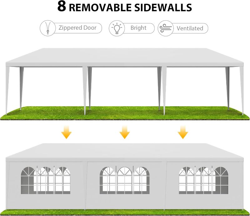 Photo 1 of ***SEE NOTES BEFORE BIDDING***
F2C Outdoor Gazebo White Canopy with sidewalls Party Wedding Tent Cater Events Pavilion Beach BBQ Event
