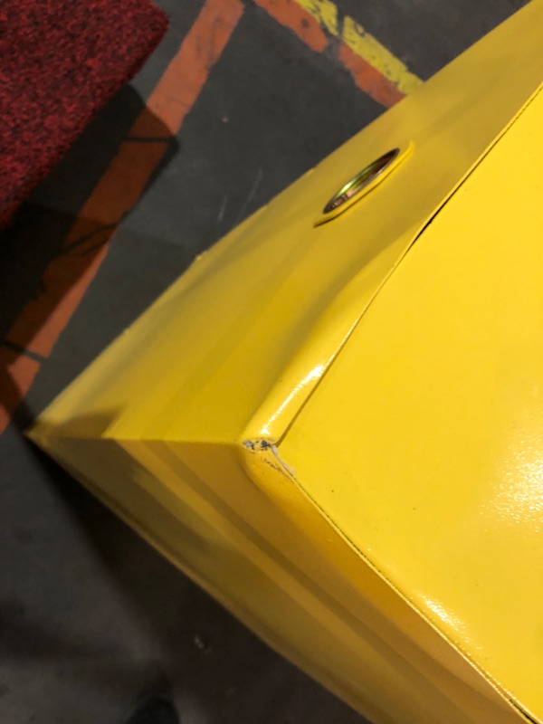 Photo 10 of ***NONREFUNDABLE - THIS SALE FINAL -  PARTS ONLY - SEE COMMENTS***
Justrite 12 Gallon Self Close Countertop Flammable Storage Cabinet, 18 Gauge Steel, 1 Shelf, 1 Door Fire Cabinet, 35" x 23" x 18", Made in The USA, Yellow, 891220, 18"D x 23.25"W x 35"H