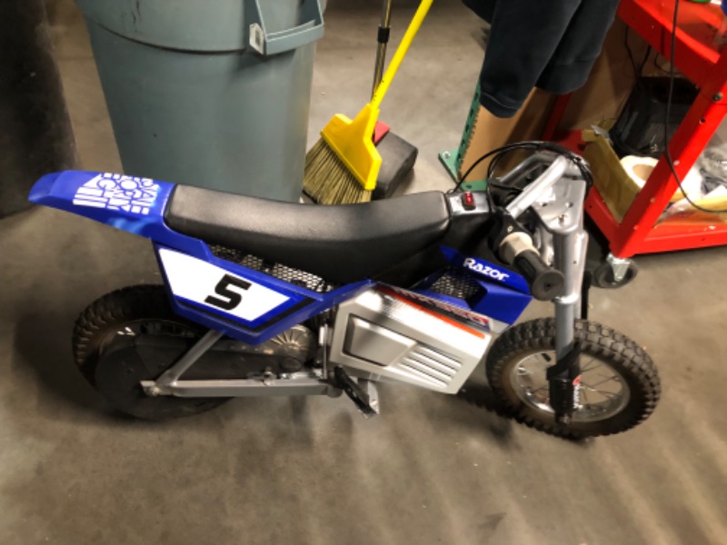 Photo 8 of ***MISSING PARTS - DAMAGED - SEE COMMENTS***
Razor MX350 Dirt Rocket Electric Motocross Bike - Blue