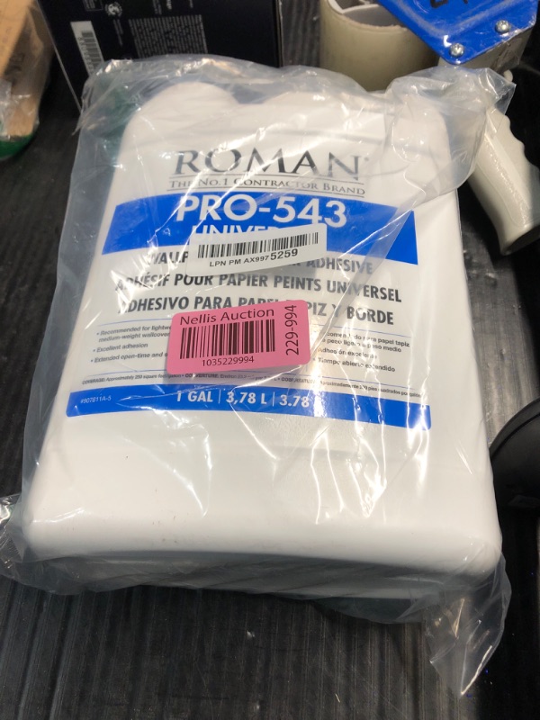 Photo 2 of *** FACTORY SEALED****** NONREFUNABLE***Roman 207811 Pro-543 Universal Wallpaper and Border Adhesive with Applicator, 1 Gal