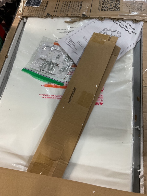 Photo 1 of (Used)(damaged upon inspection)Dream On Me Emily Changing Table In Steel Grey, Comes With 1" Changing Pad, Features Two Shelves, Portable Changing Station, Made Of Sustainable New Zealand Pinewood