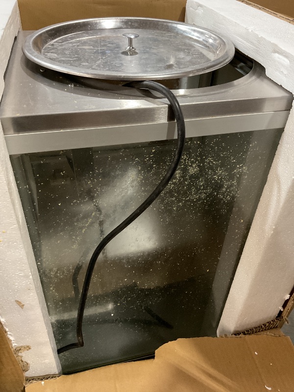 Photo 1 of (See images) Nacho Machine Food Warmer - Steel Countertop Display Case and Merchandiser for Tortilla Chips, Peanuts, and Popcorn by Great Northern Popcorn (Silver)