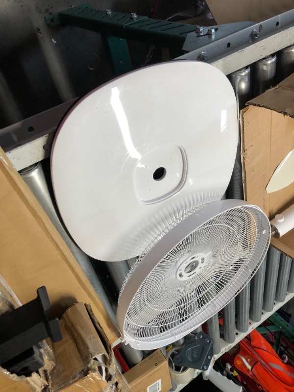 Photo 1 of **PARTS ONLY**MISSING UNKNOWN PARTS**
Amazon Basics 16-Inch Pedestal Floor Fan Oscillating Remote, 12-Speed, Energy-Efficient, White