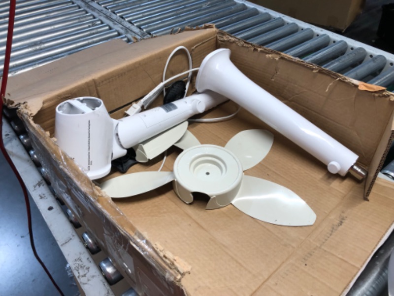 Photo 1 of **PARTS ONLY**MISSING UNKNOWN PARTS**
Amazon Basics 16-Inch Pedestal Floor Fan Oscillating Remote, 12-Speed, Energy-Efficient, White