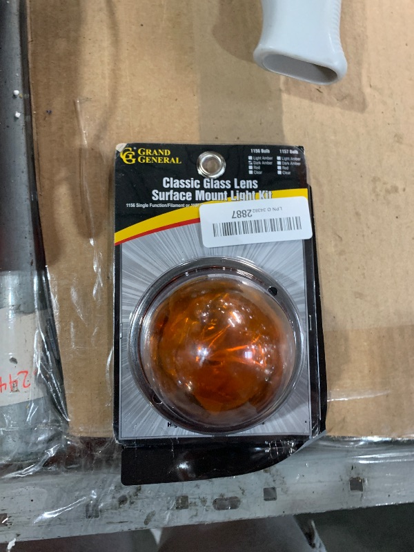 Photo 1 of (USED/FAIR) Grand General 79760 Light (Dark Amber Glass Flush Mount Kit-1 Wire), 1 Pack