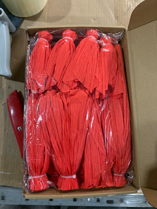 Photo 1 of (USED/FAIR) Humyoun Giant Paper Flowers Artificial Paper Flower Decorations for Wedding Graduation Bridal Shower Birthday Handcrafted Wall Backdrop Table Centerpieces Party Supplies(Red,12 Pcs)