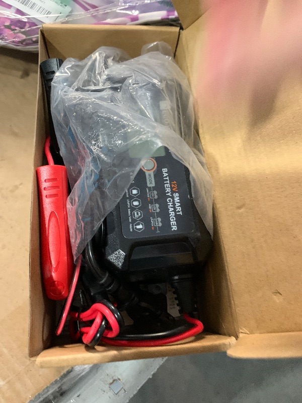 Photo 1 of (PARTS) (NOT FUNCTIONAL) ECO-WORTHY 12V 5A Automatic Smart Battery Charger and Maintainer LCD Display for Lead Acid and Lithium (LiFePO4) Battery