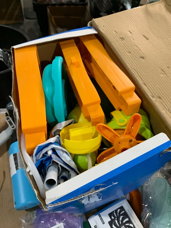 Photo 1 of (PARTS) (NOT A COMPLETE) Upgraded Sand Water Table for Toddlers, Auto Water-Absorbing 3-Tier Outdoor Activity Table with Umbrella & 20PCS Water Toy Accessories, Outside Water Play Toys Sensory Table for Kids Summer Toy Gift