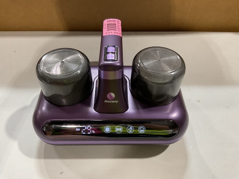 Photo 1 of (SEE NOTES) Amzany Bed Vacuum Cleaner - 5-in-1 Cordless Mattress Vacuum Cleaner, Powered by UV-C Light & Ultrasonic Technology, 16Kpa Strong Suction,Low Noise,Suitable for Dust, Pet Hair, Etc - Purple