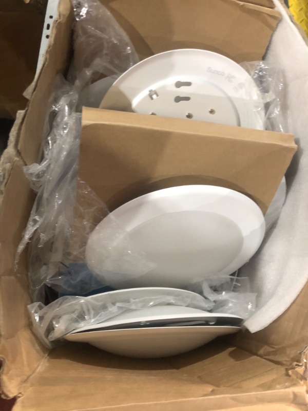 Photo 1 of (used)(unknown if complete) Sunco 24 Pack LED Disc Lights Ceiling 6 Inch, Flush Mount Disk Light, Recessed Can Lighting