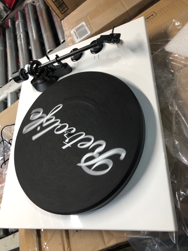 Photo 1 of Turntables Record Player Wireless Output Connectivity Vinyl Player Iron Plate Belt-Drive Turn Tables  White