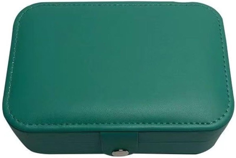 Photo 1 of (READ FULL POST) Ladies and girls jewelry box organizer, jewelry organizer, leather jewelry organizer, portable jewelry organizer (green)