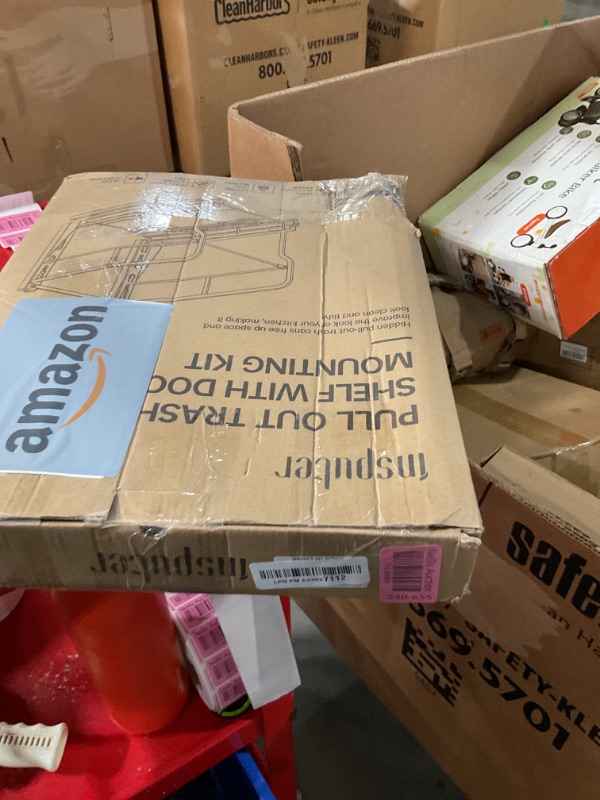 Photo 1 of Insputer Pull Out Trash Can Under Cabinet with Soft-Close Slides, Heavy Duty Under Sink Trash Can Kit for Kitchen, Garbage Can Not Included, Requires Minimum Cabinets Opening 12" W X 18" D