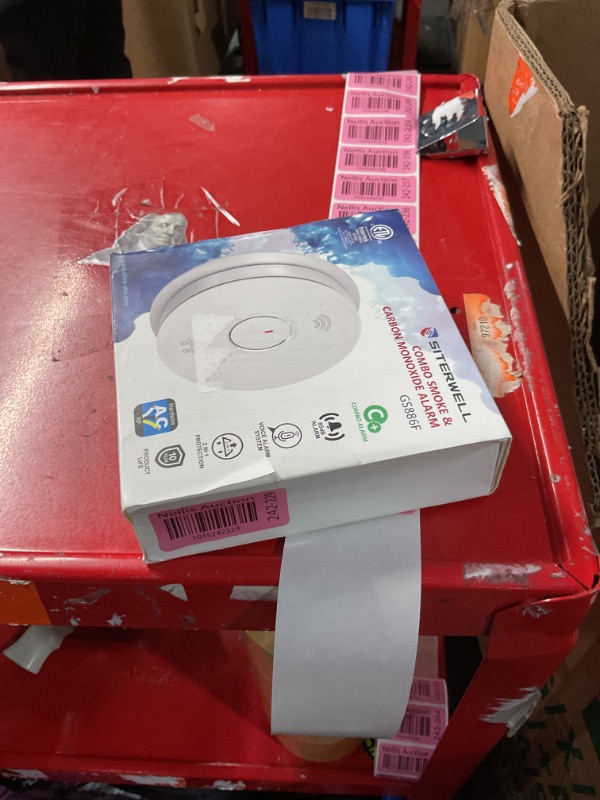 Photo 1 of SITERWELL Hardwired Interconnected Smoke Detector Carbon Monoxide Detector Combo with 2 AA Batteries Back Up, 2 in 1 Smoke and CO Detector with Voice Alert, Smoke and CO Alarm with Self-Check, 1 Pack