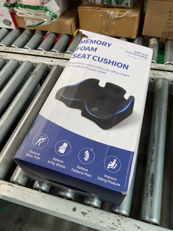 Photo 2 of (Stock Photo For Reference Only)
Cushion Lab Patented Pressure Relief Seat Cushion for Long Sitting Hours on Office & Home Chair - Extra-Dense Memory Foam for Soft Support. Car Pad for Hip, Tailbone, Coccyx, Sciatica - Black