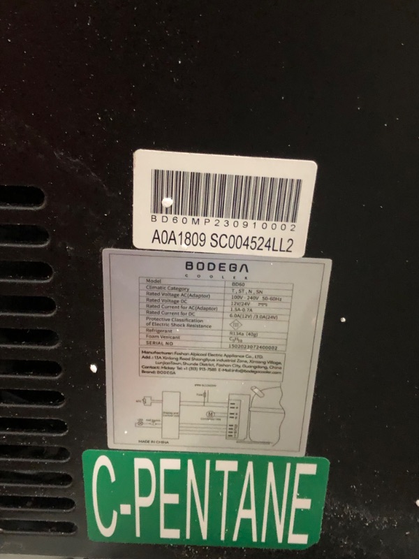 Photo 8 of ***NONREFUNDABLE - FOR PARTS ONLY - SEE COMMENTS***
BODEGACOOLER 12 Volt Car Refrigerator, Protable Freezer APP Control, 64Quart(60L) Car Fridge, -4?-68? Electric Cooler 12/24V DC 110-240V AC, 25.75 x 20.47 x22.24 inches