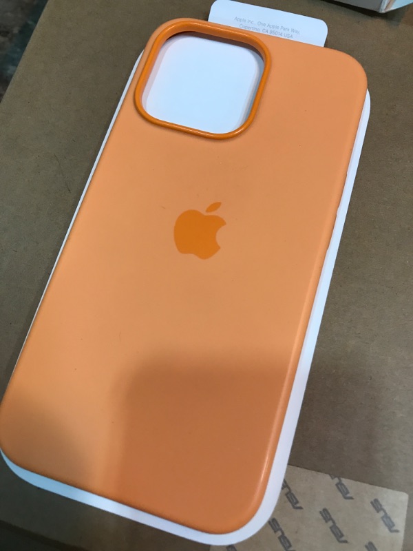 Photo 2 of Apple iPhone 15 Pro Silicone Case with MagSafe - Orange Sorbet