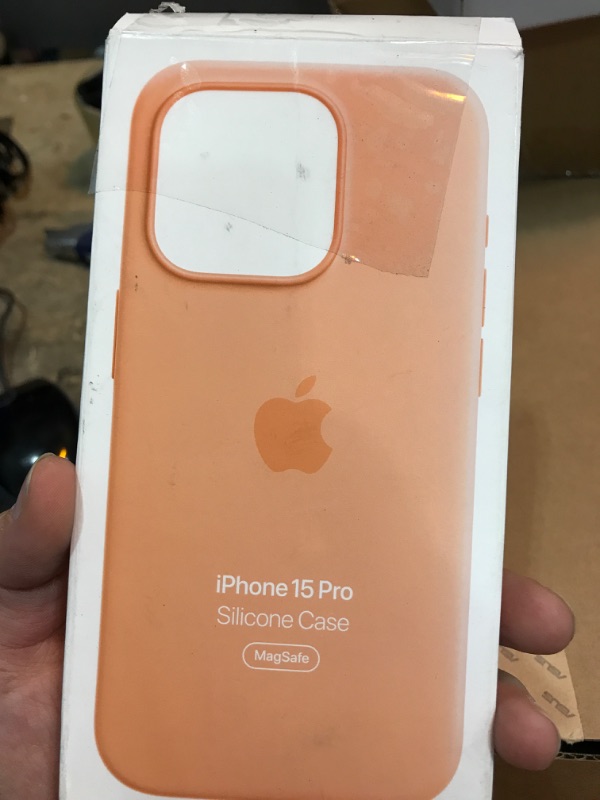 Photo 1 of Apple iPhone 15 Pro Silicone Case with MagSafe - Orange Sorbet