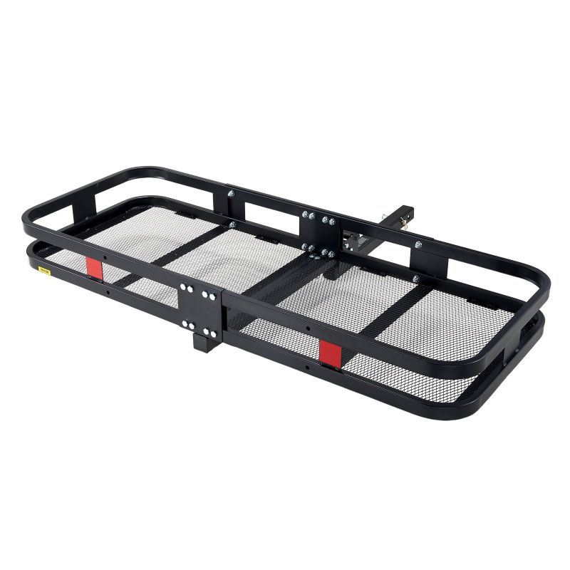 Photo 1 of *MISSING PARTS* VEVOR Hitch Cargo Carrier - 60x24x6 in Folding Steel Basket with 500lb Capacity, Waterproof Bag & Net
