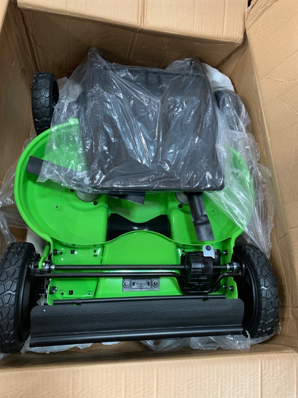 Photo 2 of *MISSING PARTS MINOR DAMAGE* Greenworks 80V 25" Brushless Cordless (Self-Propelled) Dual Blade Lawn Mower (LED Headlight + Aluminum Handles), Battery And Charger Not Included